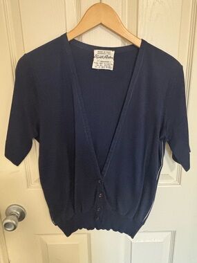 Vintage Elizabeth Arden Italian Knit Cardigan Made in Italy Button Front Sweater